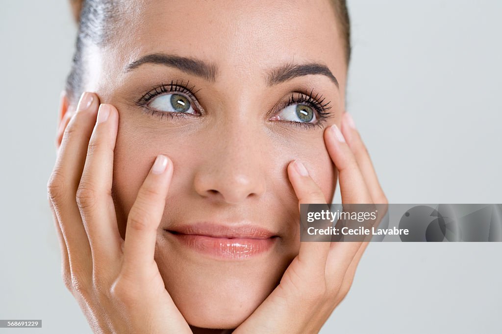 Beauty portrait of smiling woman