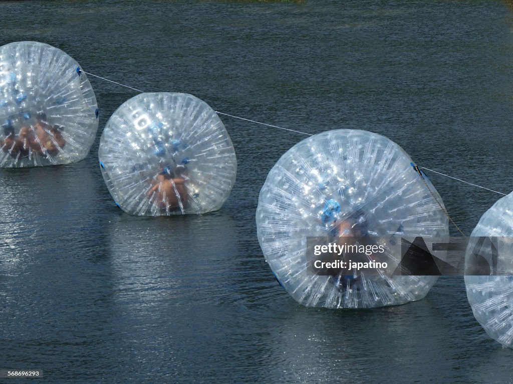 Zorbing on water