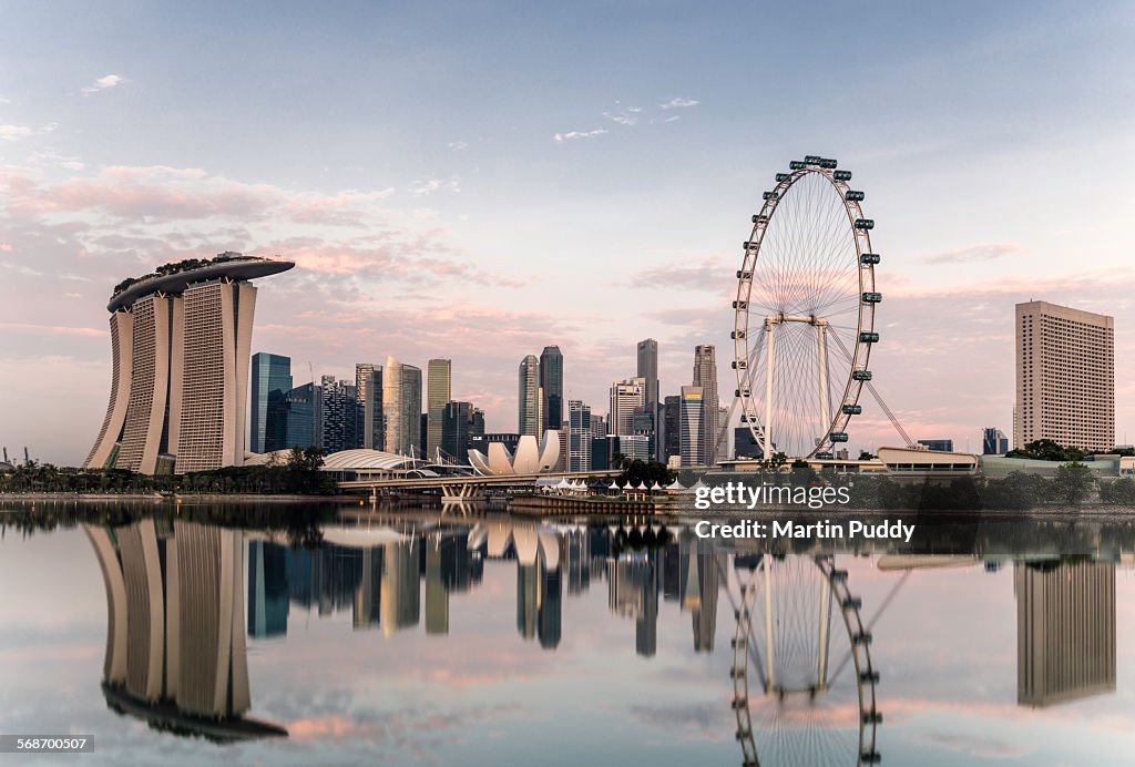 Singapore skyline at dawn