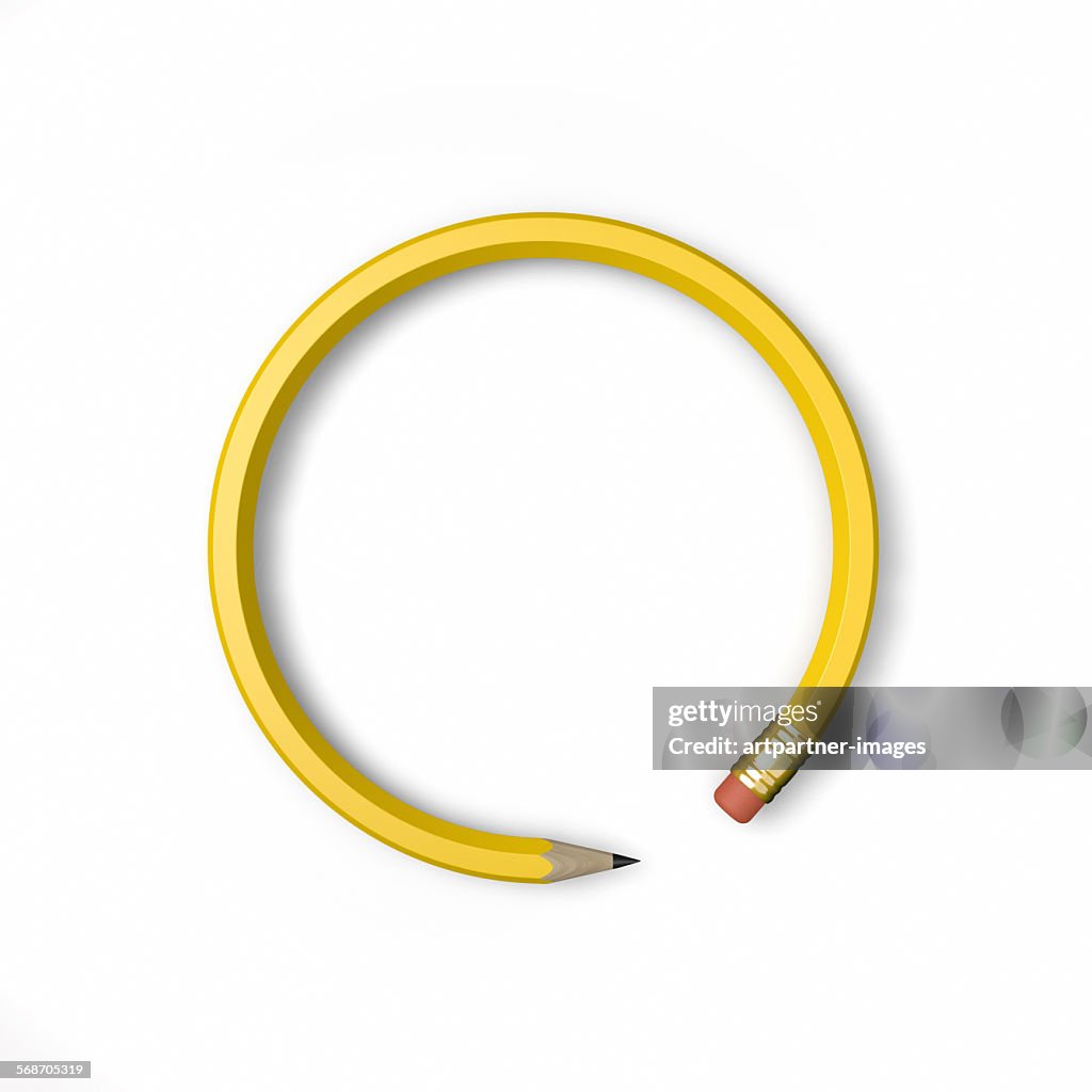 Pencil in a circular shape