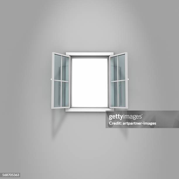 open window - venster stockfoto's en -beelden