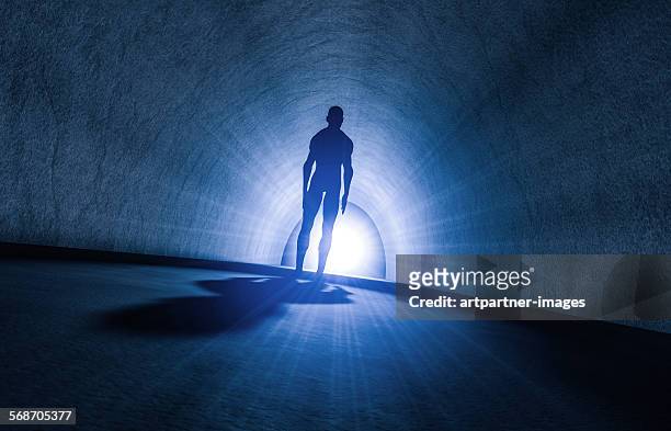 a man stands in a tunnel - heidelberg project stock pictures, royalty-free photos & images