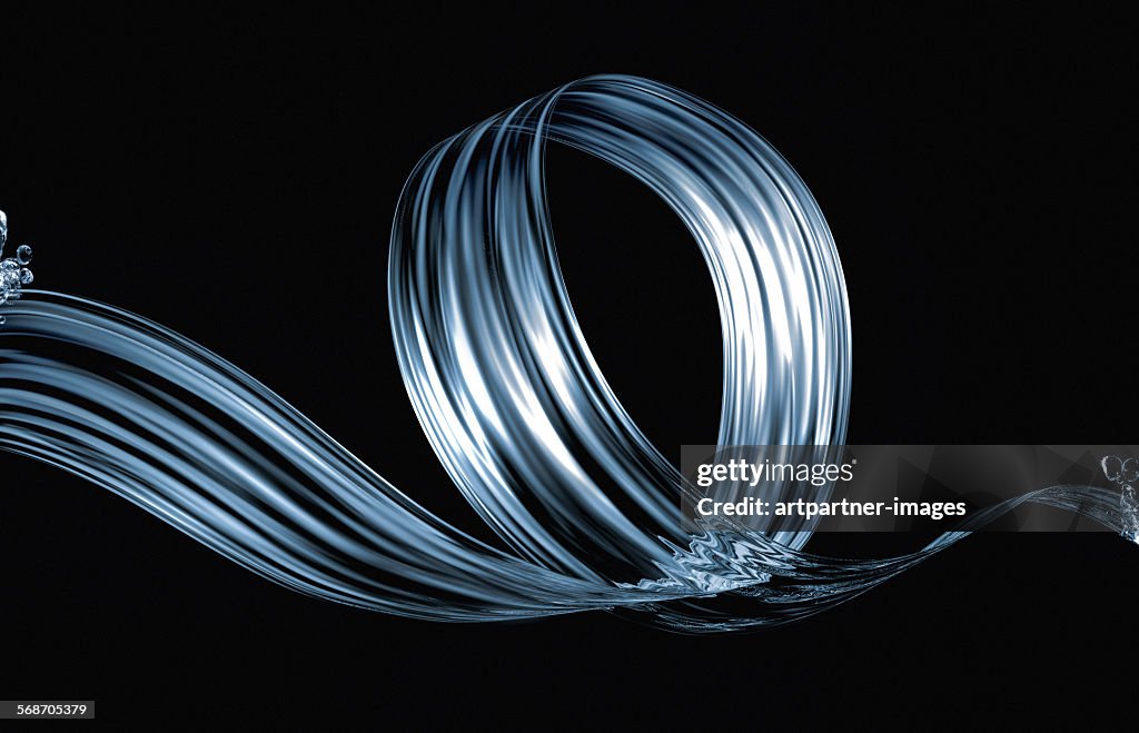 Water splash, circle of water