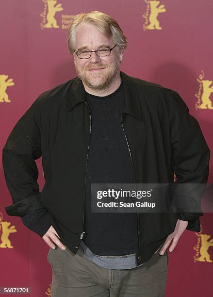 Philip Seymour Hoffman poses at the photo call for "Capote" as part of the 56th Berlin International Film Festival on February 17, 2006 in Berlin,...