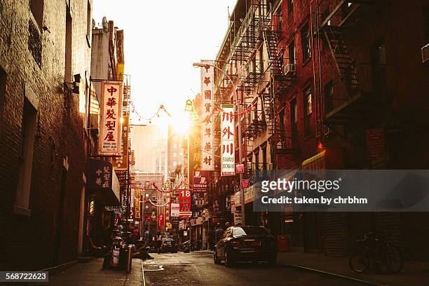 pell street chinatown - chinatown stock pictures, royalty-free photos & images