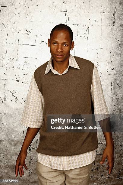 Ray Allen of the Seattle SuperSonics poses for a portrait prior to 2006 NBA All-Star Media Availability on February 17, 2005 at The Hilton Americas...