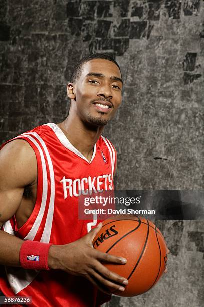 Luther Head of the Houston Rockets poses during the Sophomore/Rookie Portraits prior to T-Mobile Rookie Challenge on February 17, 2006 at the Toyota...