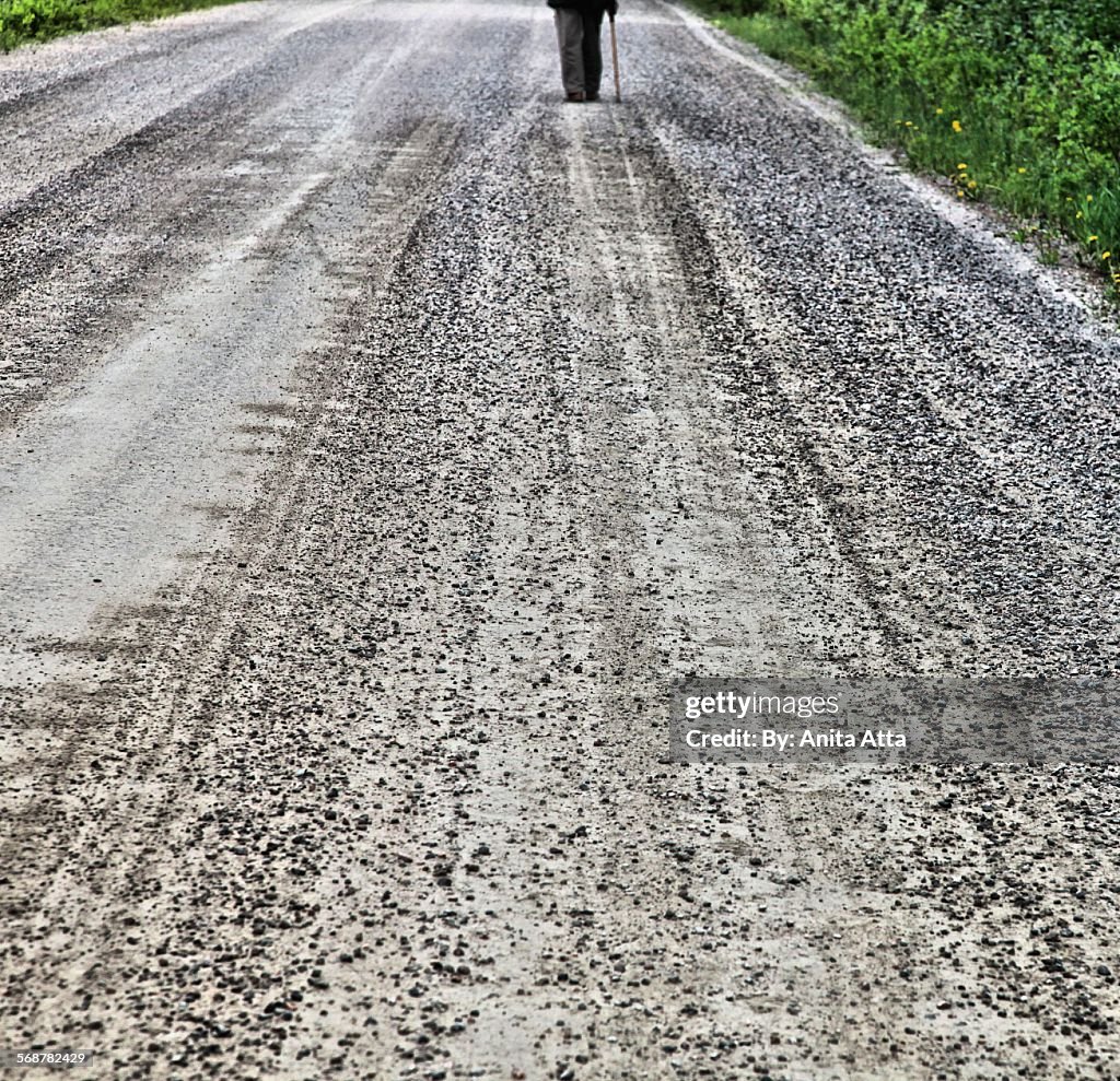 Old man with cane