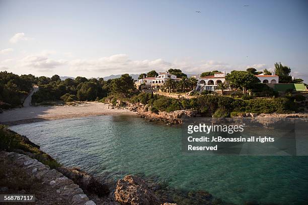 coastline tarragona spain - jc bonassin stockfoto's en -beelden