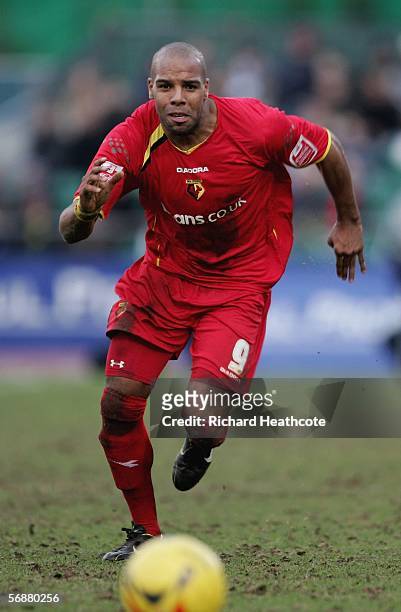Marlon King of Watford in action during the Coca-Cola Championship match between Brighton & Hove Albion and Watford at the Withdean Stadium on...