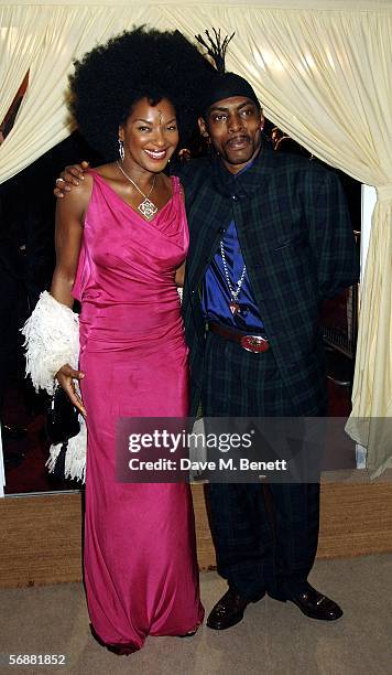 Singer Coolio and wife Sandy Lamb attend The London Party, hosted by United International Pictures and Variety on the eve of Orange British Academy...