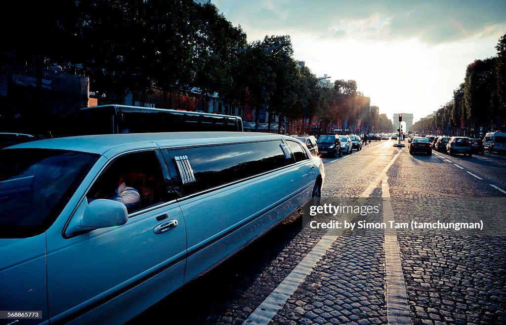 A picture of a street view in Paris