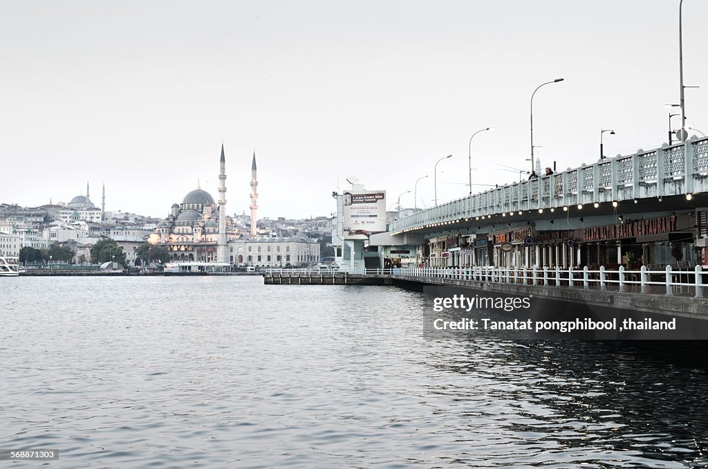 Morning time at Galata Bridge, Istanbul