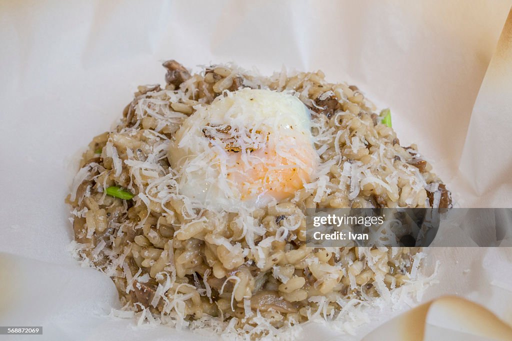 Truffle Risotto with Poached Egg and Parmesan