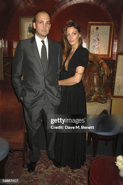 Max Wigram and Phoebe Philo attend Finch & Partners' Pre-BAFTA Party, hosted by the former CEO of Artists Independent Network Charles Finch, on the...