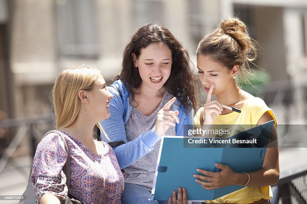 Three girls after school