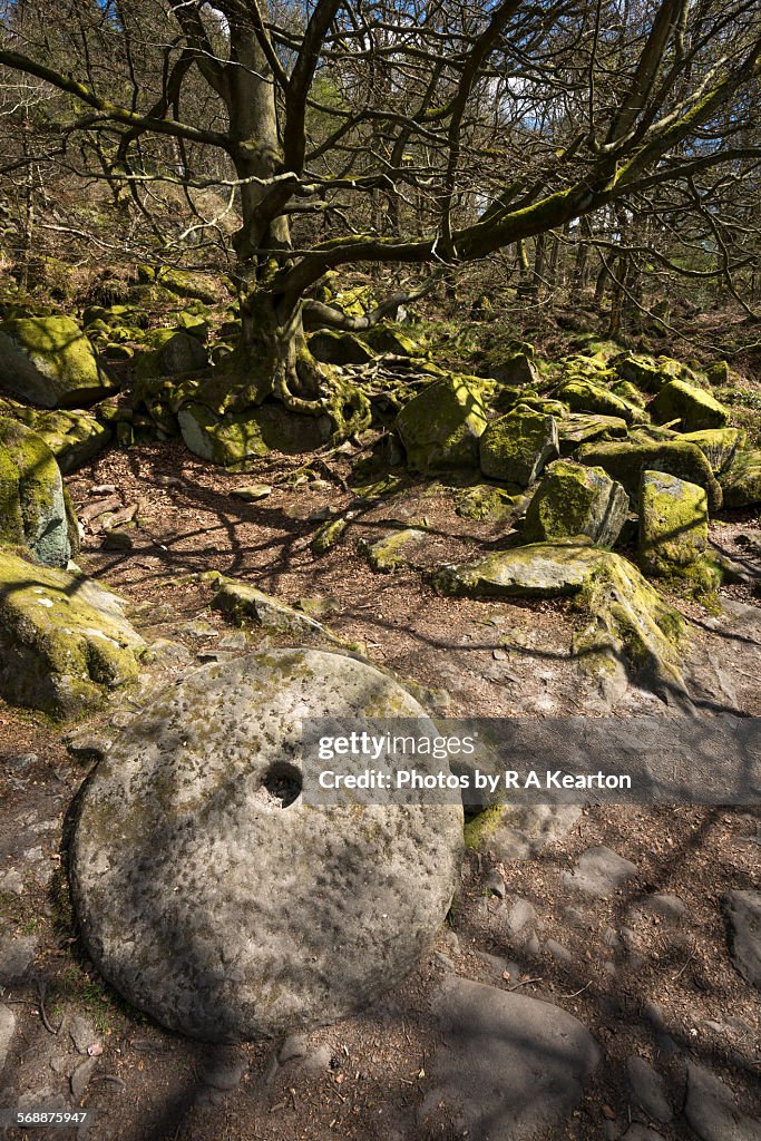 Millstone at Padley Gorge, Peak District