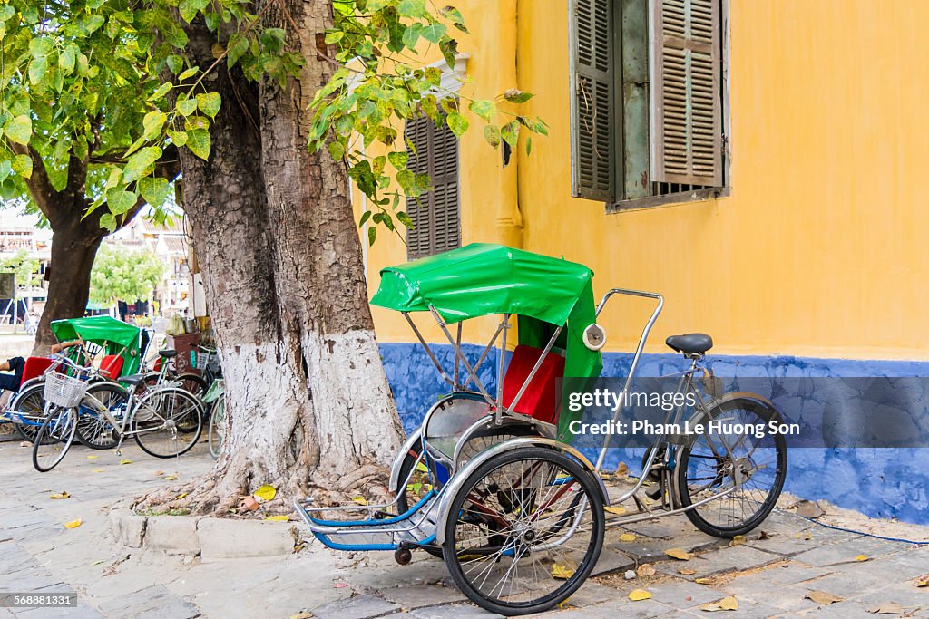 Pedicab on the street of Hoi An, Vietnam