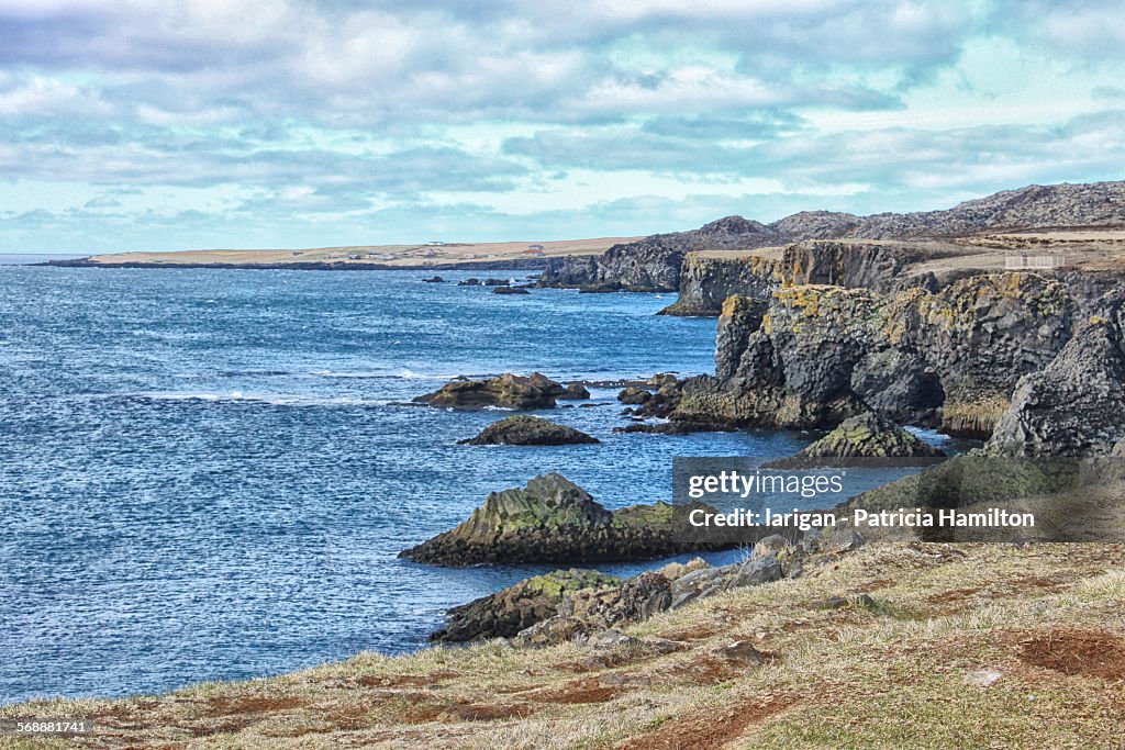 Rocky coastline at Arnarstapi, Iceland