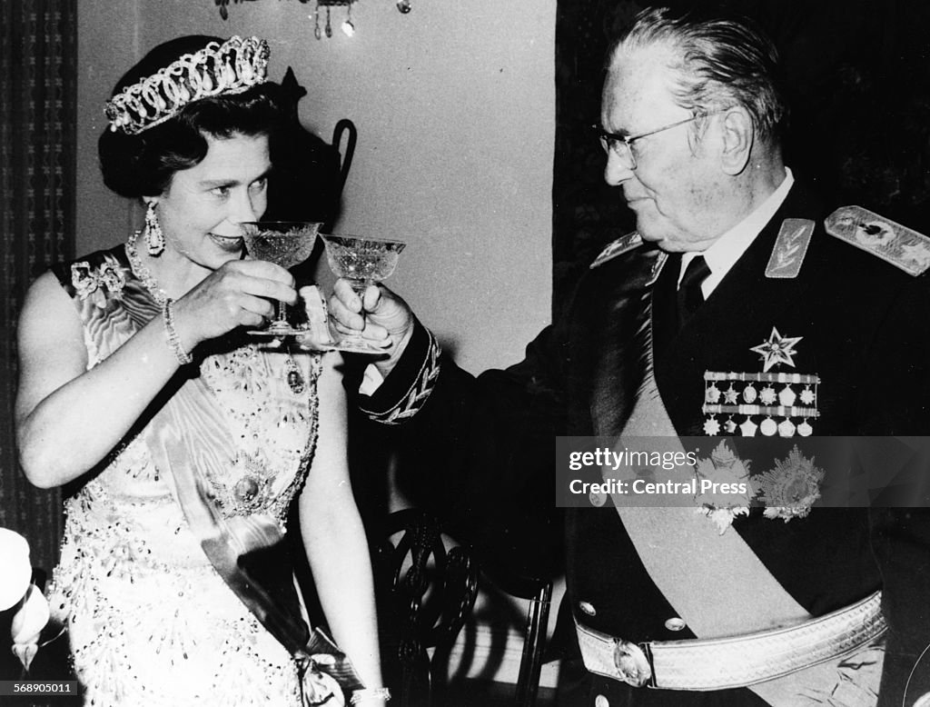 Josip Broz Tito And Queen Elizabeth II