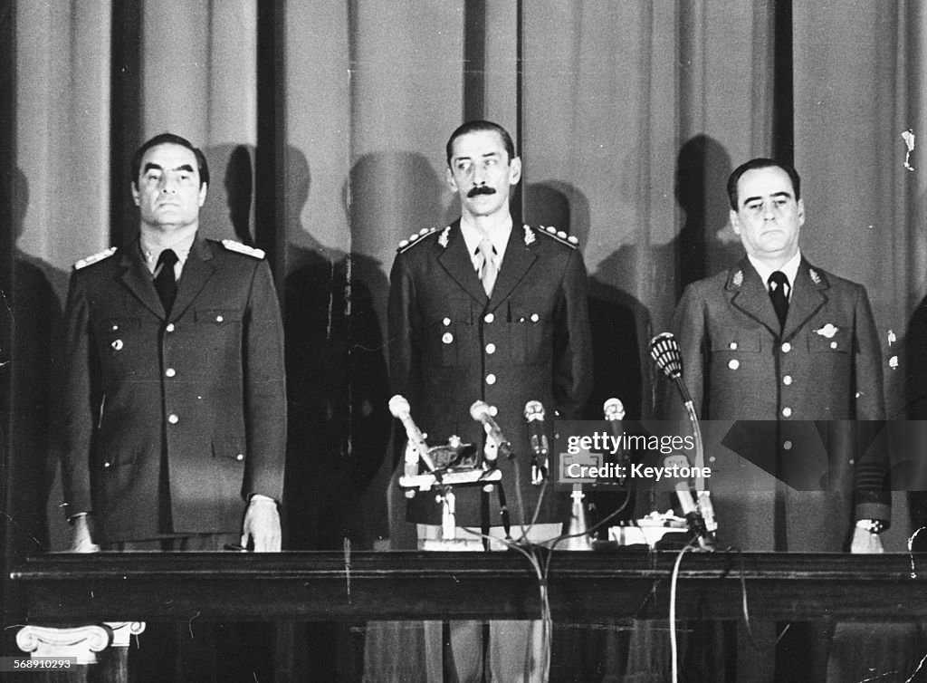 Emilio Massera, Jorge Videla And Orlando Agosti