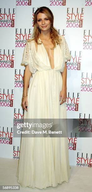 Actress Mischa Barton poses backstage in the Awards Room at the ELLE Style Awards 2006, the fashion magazine's annual awards celebrating style, at...