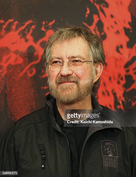 Director Tobe Hooper poses during a photcall of the movie "Masters of Horror" at a Tokyo hotel on February 21, 2006 in Tokyo, Japan.