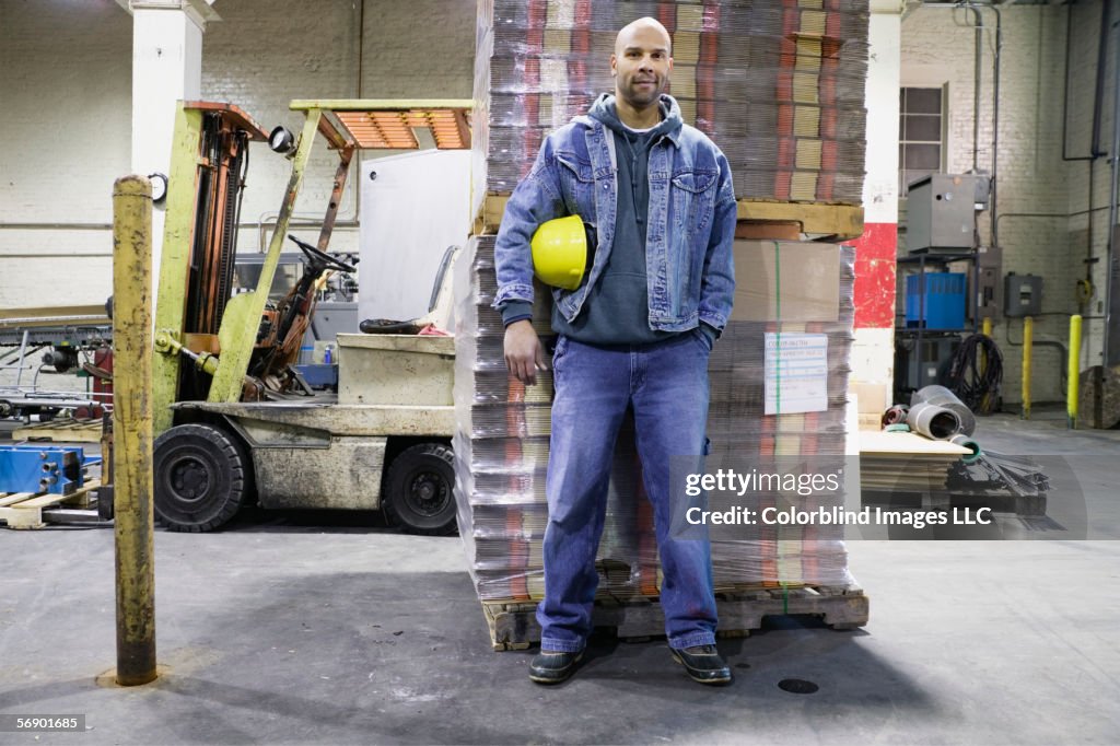 Man standing in warehouse