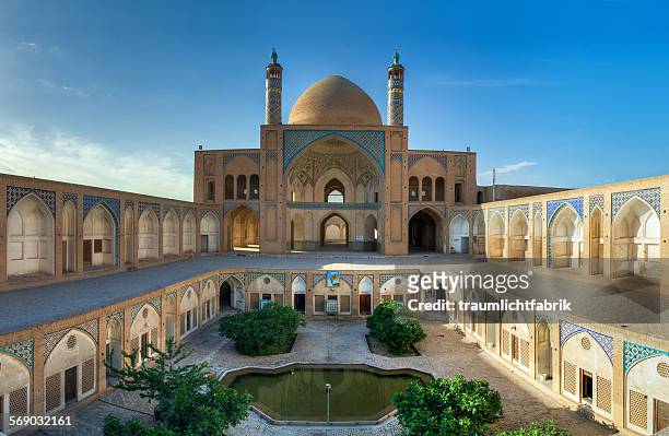 agha bozorg mosque in kashan - isfahan stock pictures, royalty-free photos & images