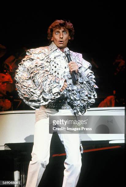 Barry Manilow in concert circa 1983 in New York City.
