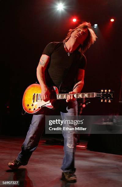 Goo Goo Dolls singer/guitarist Johnny Rzeznik performs during the MAGIC convention's opening night party at The Joint inside the Hard Rock Hotel &...