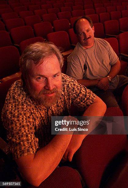 Sag.2.LS. Gaffer Dennis Clark, left, and Key Grip Bob Mayberry were among scores of technicians and film crew members who lost work on commercial...