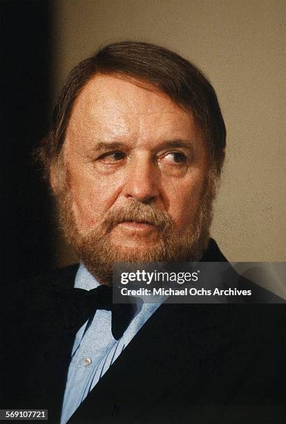 Actor Rod Steiger poses backstage during the 52nd Academy Awards at Dorothy Chandler Pavilion in Los Angeles,California.