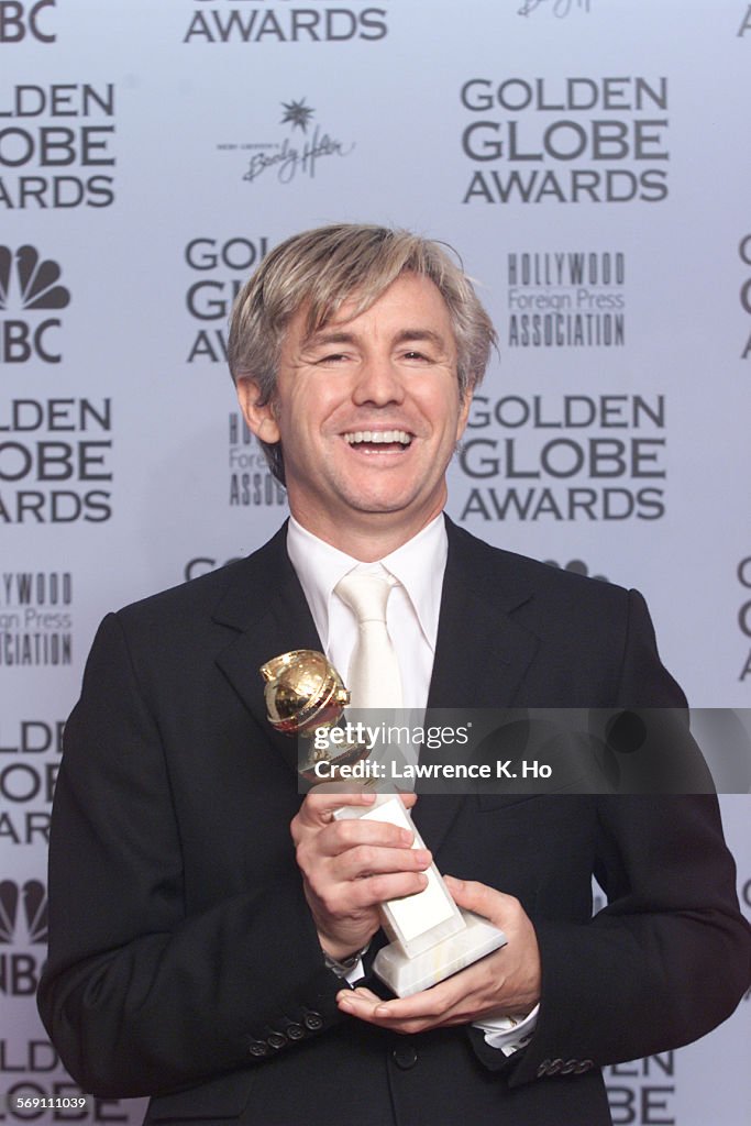 Australian director Baz Luhrmann with his Best Director Award for "Moulin Rouge," at the Broadcast F