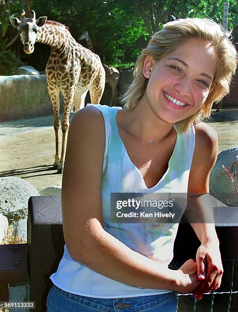 The popular participant in last year's survivor is now playing Rob Schneider's girlfriend in the new comedy "Animal." Photo of Haskell at the giraffe...