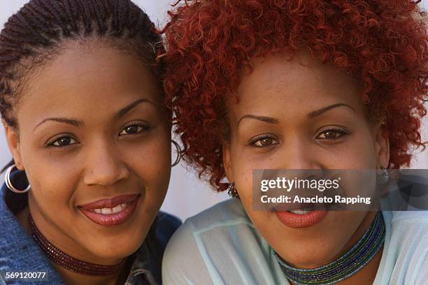 Gospel duo, Mary Mary are photographed for Los Angeles Times on June 13, 2000 in Studio City, California. CREDIT MUST READ: Anacleto Rapping/Los...