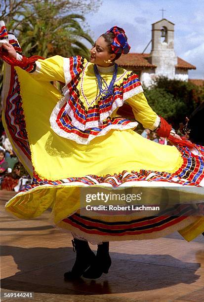 Festival.Dance.RDL Eileen Ramirez of Mission Viejo with the Mexicanisimo dance group performs at the Return of the Swallows celebration at the...