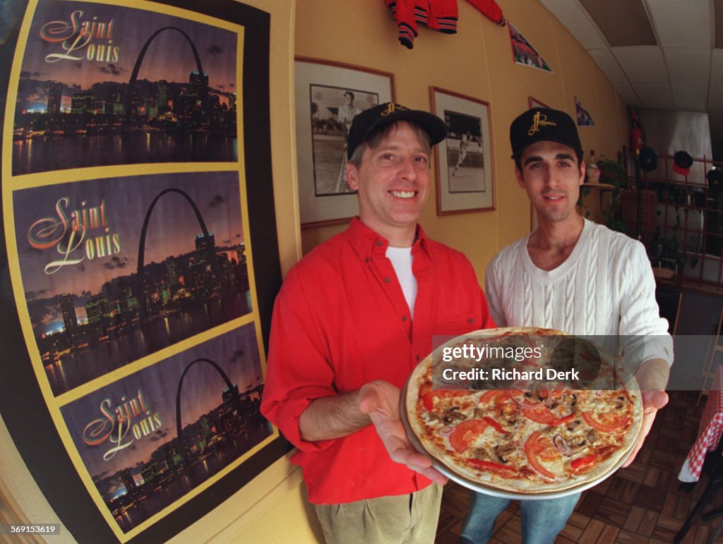 SF.JJ's.1.Rd.12398 Sherman Oaks: left to right: Jim Frost and partner Jeff Morose with one of thei