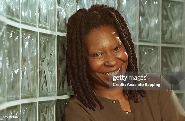 Actress/comedian Whoopi Goldberg is photographed for Los Angeles Times on March 20, 1996 at Pacific Television Studio in Culver City, California....