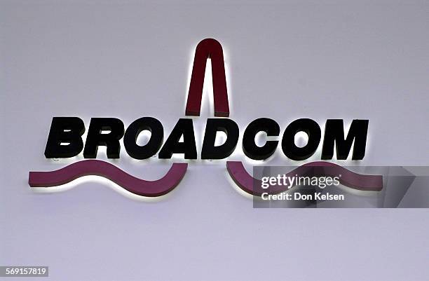 This is the BROADCOM logo in the Lobby of the Irvine based wireless company.