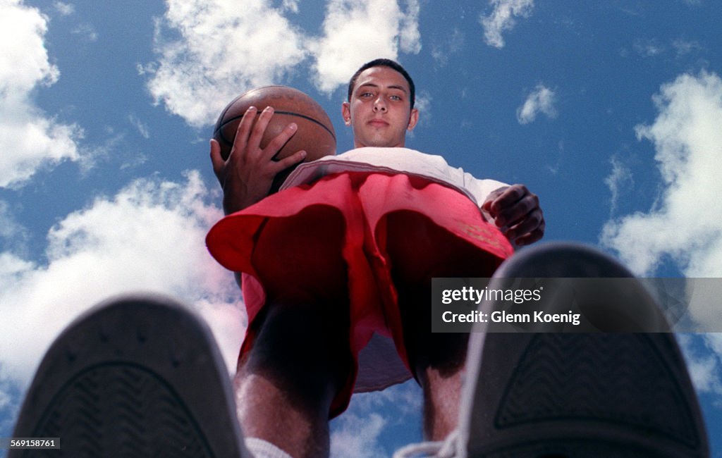 SP.Plock/Feet.0417.GKEstancia high schoolÕs Dane Plock is a Allstar basketball player.Just before