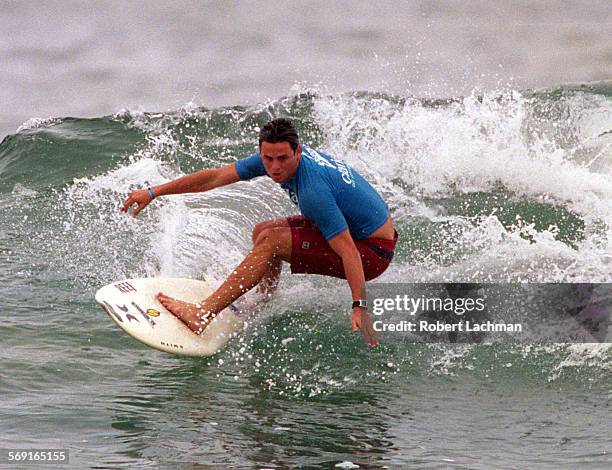 Surf.Dan.RDL Dan Malloy rides a was during his heat at the GShock US Open next to the Huntington Beach Pier in Huntington Beach. TIMES