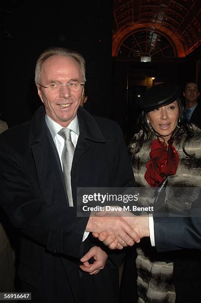 England football coach Sven Goran Eriksson and Nancy Dell'Olio attend the Opus VIP launch party, launching Kraken Sport & Media publishing's layest...