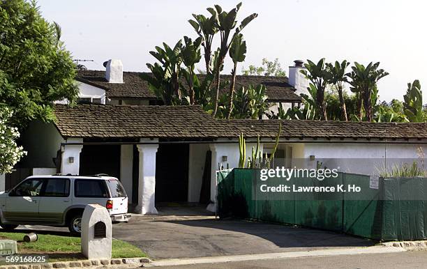 Mural by David Alfaro Siqueiros, famous Mexican artist, being moved from an enclosed patio on this estate at 1650 Amalfi Drive in Pacific Palisades...