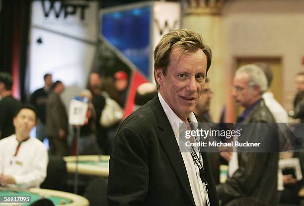 Actor James Woods attends the World Poker Tour Invitational at the Commerce Casino on February 22, 2006 in Los Angeles, California.