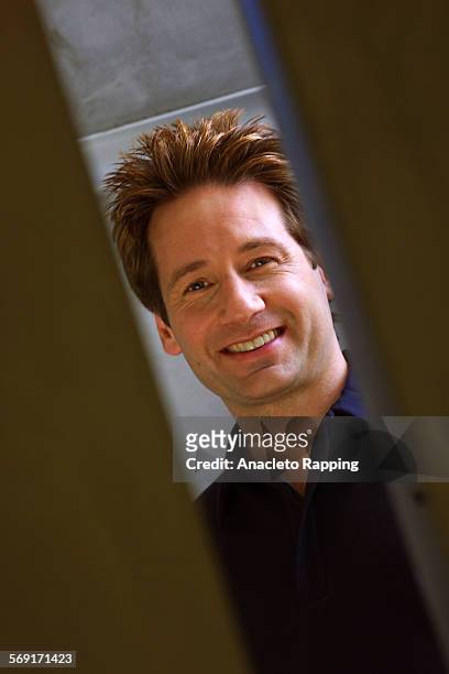 Actor David Duchovny is photographed for Los Angeles Times on May 30, 2001 at the W Hotel in Westwood, California. CREDIT MUST READ: Anacleto...