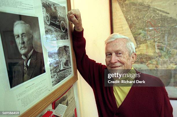 Conover.1.Rd.3397 Van Nuys CA  The volunteer Valley College Historical Museum director is the 83 years young Austin Conover. Here he stands by an...