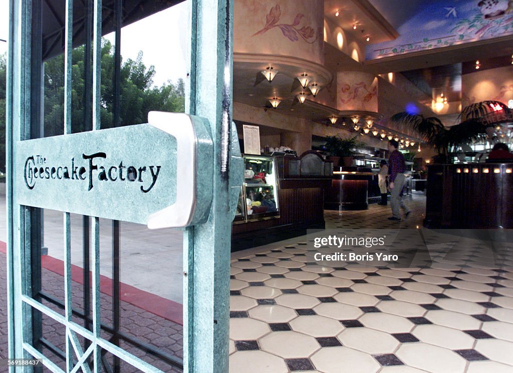 This is the main entrance to The Cheesecake Factory in Woodland Hills.
