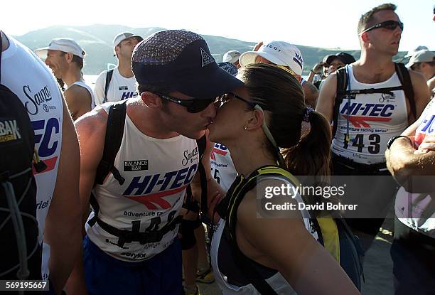 David Bohrer x23486  Josh and Veronica Williams, of Huntington Harbour, as they compete in the Hi Tec Adventure Race at Castaic Lake on Sunday...