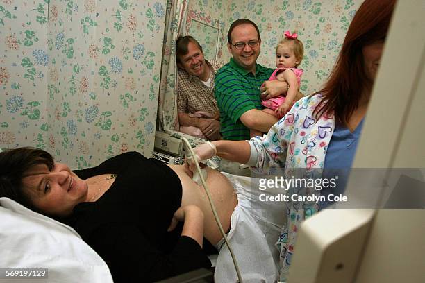 Surrogacy.34.CMC; .ARLINGTON, TEXASTonya Rosenberger gets a sonigram at her doctor's office in Dallas, Texas. On this day, David Craig and Chad...